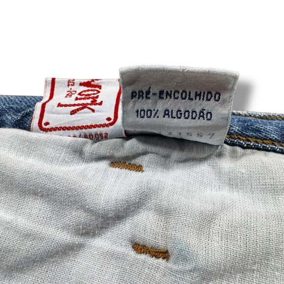 Vintage 90s Smuggler Jeans Sz 40 High Waisted Light Wash Denim Brazil - Picture 7 of 11